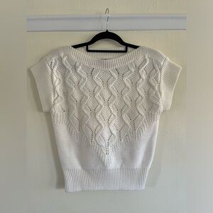 Vintage Le Sah Cream Sweater Vest